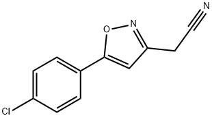 2-[5-(4-chlorophenyl)-1,2-oxazol-3-yl]acetonitrile 结构式