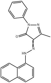 5-methyl-4-(1-naphthylhydrazono)-2-phenyl-2,4-dihydro-3H-pyrazol-3-one 结构式