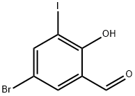 5-溴-2-羟基-3-碘代苯甲醛 结构式