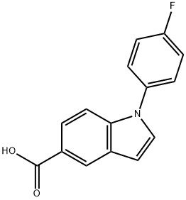 1-(4-氟苯基)-1H-吲哚-5-羧酸 结构式