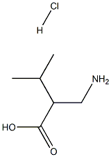 2-(氨基甲基)-3-甲基丁酸盐酸盐 结构式