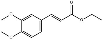 (E)-3-(3,4-二甲氧基苯基)丙烯酸乙酯 结构式