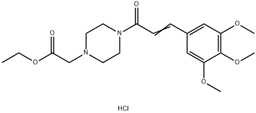 (E)-4-(3,4,5-三甲氧基肉桂酰基)-1-哌嗪乙酸盐酸盐 结构式