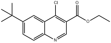 6-(叔丁基)-4-氯喹啉-3-羧酸乙酯 结构式
