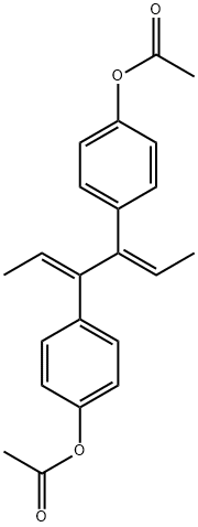 3,4-双(4-乙酰氧基苯)-2,4-己二烯 结构式