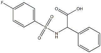 2-([(4-氟苯基)磺酰基]氨基)-2-苯乙酸 结构式