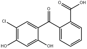 2-(2',4'-二羟基-5'-氯苯甲酰基)苯甲酸 结构式