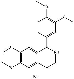 1-(3,4-Dimethoxyphenyl)-6,7-dimethoxy-1,2,3,4-tetrahydroisoquinoline, HCl 结构式