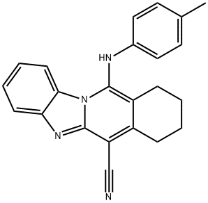 11-(p-tolylamino)-7,8,9,10-tetrahydrobenzo[4,5]imidazo[1,2-b]isoquinoline-6-carbonitrile 结构式