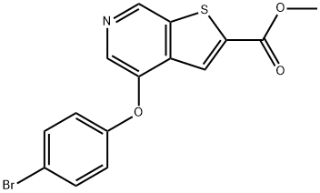 甲基 4-(4-溴苯氧基)噻吩并[2,3-C]吡啶-2-甲酸基酯 结构式