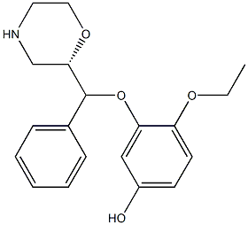 4-ethoxy-3-[(S)-[(2S)-morpholin-2-yl]-phenylmethoxy]phenol 结构式