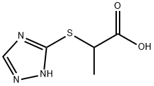 2-((1H-1,2,4-三唑-3-基)硫代)丙酸 结构式