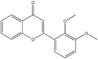 4H-1-BENZOPYRAN-4-ONE, 2-(2,3-DIMETHOXYPHENYL)- 结构式