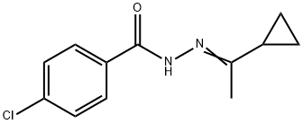 4-chloro-N'-(1-cyclopropylethylidene)benzohydrazide 结构式