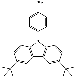 9-(4-苯胺基)-3,6-二叔丁基咔唑 结构式