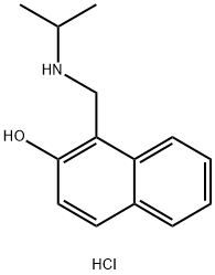 1-{[(propan-2-yl)amino]methyl}naphthalen-2-ol hydrochloride 结构式