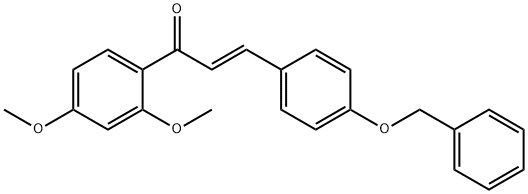 (2E)-3-[4-(benzyloxy)phenyl]-1-(2,4-dimethoxyphenyl)prop-2-en-1-one 结构式