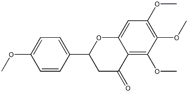 4H-1-Benzopyran-4-one,2,3-dihydro-5,6,7-trimethoxy-2-(4-methoxyphenyl)- 结构式