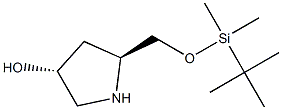 (3R,5S)-5-(((叔丁基二甲基甲硅烷基)氧基)甲基)吡咯烷-3-醇 结构式