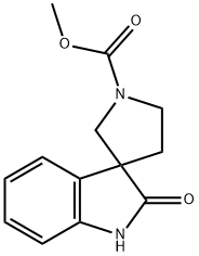 2-氧代螺[二氢吲哚-3,3-吡咯烷]-1-甲酸甲酯 结构式