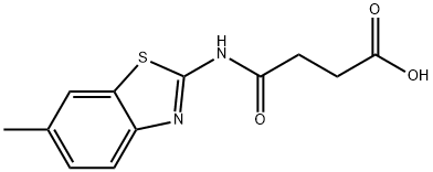 4-((6-甲基苯并[D]噻唑-2-基)氨基)-4-氧代丁酸 结构式