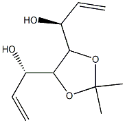 (1S,1'S)-1,1'-((4S,5S)-2,2-dimethyl-1,3-dioxolane-4,5-diyl)diprop-2-en-1-ol 结构式