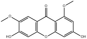 3,6-二羟基-1,7-二甲氧基呫吨酮 结构式