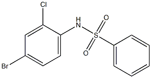 N-(4-Bromo-2-chlorophenyl)benzenesulfonamide, 97% 结构式