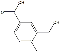 3-(羟甲基)-4-甲基苯甲酸 结构式