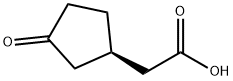 (R)-2-(3-氧代环戊基)乙酸 结构式