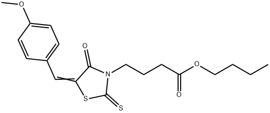 butyl (Z)-4-(5-(4-methoxybenzylidene)-4-oxo-2-thioxothiazolidin-3-yl)butanoate 结构式