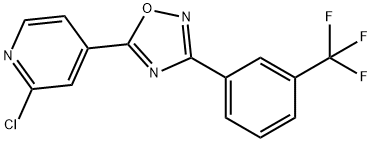 5-(2-氯吡啶-4-基)-3-(3-(三氟甲基)苯基)-1,2,4-噁二唑 结构式