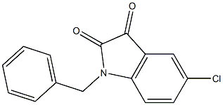 1-苄基-5-氯吲哚-2,3-二酮 结构式