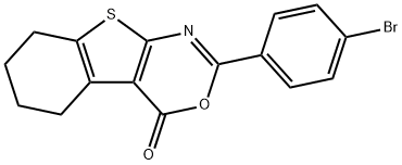 2-(4-bromophenyl)-5,6,7,8-tetrahydro-4H-benzo[4,5]thieno[2,3-d][1,3]oxazin-4-one 结构式