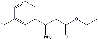 3-AMINO-3-(3-BROMO-PHENYL)-PROPIONIC ACID ETHYL ESTER 结构式