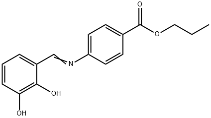 propyl 4-[(2,3-dihydroxybenzylidene)amino]benzoate 结构式