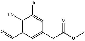 methyl 2-(3-bromo-5-formyl-4-hydroxyphenyl)acetate 结构式