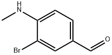 3-溴-4-(甲基氨基)苯甲醛 结构式