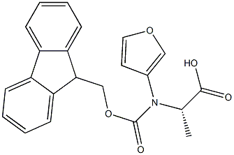 N-FMOC-S-3-呋喃基丙氨酸 结构式