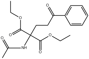 Propanedioic acid,2-(acetylamino)-2-(3-oxo-3-phenylpropyl)-, 1,3-diethyl ester 结构式
