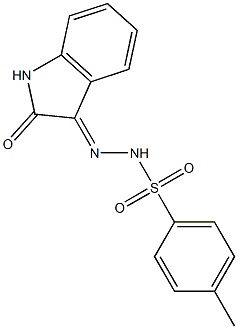 Benzenesulfonic acid,4-methyl-, 2-(1,2-dihydro-2-oxo-3H-indol-3-ylidene)hydrazide 结构式