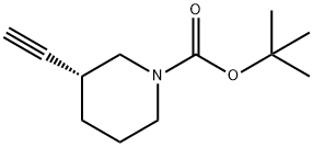 1-PIPERIDINECARBOXYLIC ACID, 3-ETHYNYL-, 1,1-DIMETHYLETHYL ESTER, (3R)- 结构式