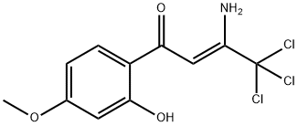 (2Z)-3-amino-4,4,4-trichloro-1-(2-hydroxy-4-methoxyphenyl)but-2-en-1-one 结构式