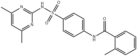 N-(4-(N-(4,6-dimethylpyrimidin-2-yl)sulfamoyl)phenyl)-2-methylbenzamide 结构式