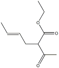 4-Hexenoic acid,2-acetyl-, ethyl ester 结构式