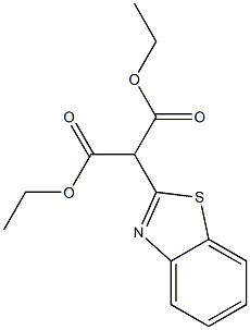 Propanedioic acid, 2-benzothiazolyl-, diethyl ester 结构式