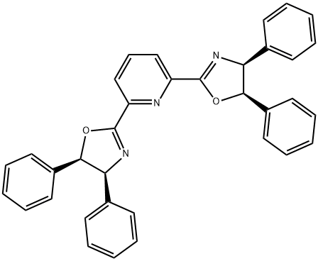 2,6-双((4S,5R)-4,5-二氢-4,5-二苯基噁唑-2-基)吡啶 结构式