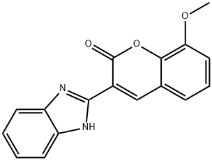 3-(1H-benzo[d]imidazol-2-yl)-8-methoxy-2H-chromen-2-one 结构式