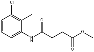 methyl 4-[(3-chloro-2-methylphenyl)amino]-4-oxobutanoate 结构式