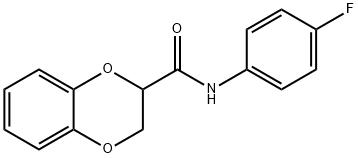 N-(4-fluorophenyl)-2,3-dihydrobenzo[b][1,4]dioxine-2-carboxamide 结构式